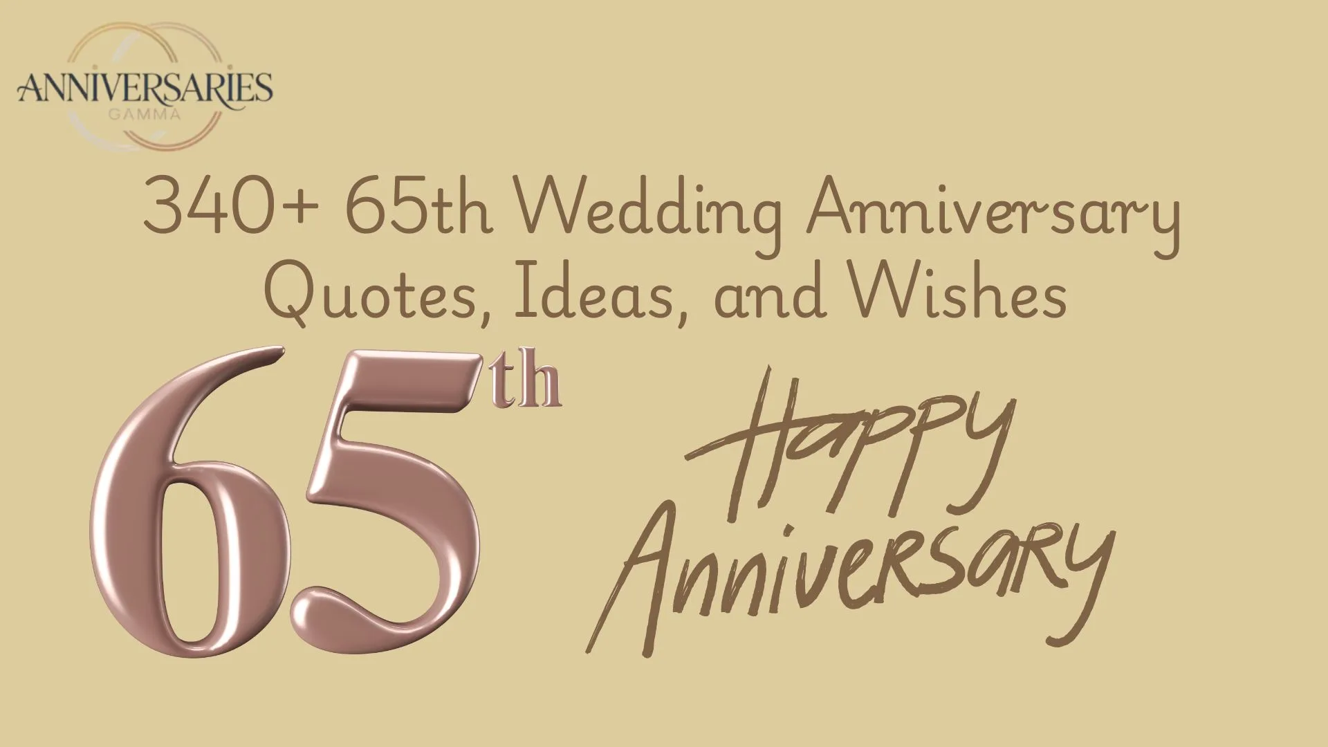 340+ Cheers to the 65th Wedding Anniversary of Love in 2026