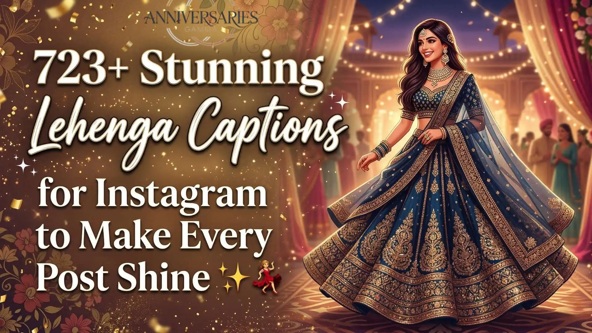 723+ Stunning Lehenga Captions for Instagram to Make Every Post Shine ✨💃
