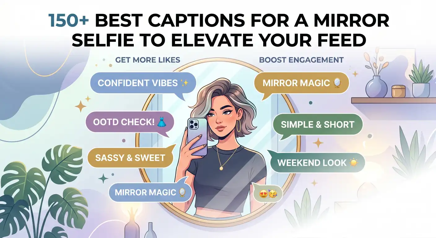mirror selfie captions