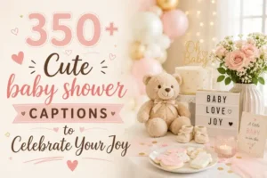Cute baby shower captions