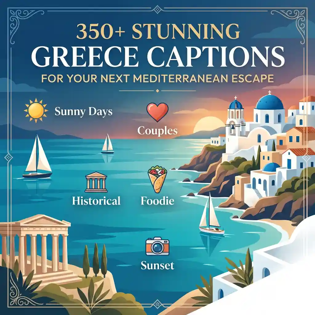 Stunning Greece Captions