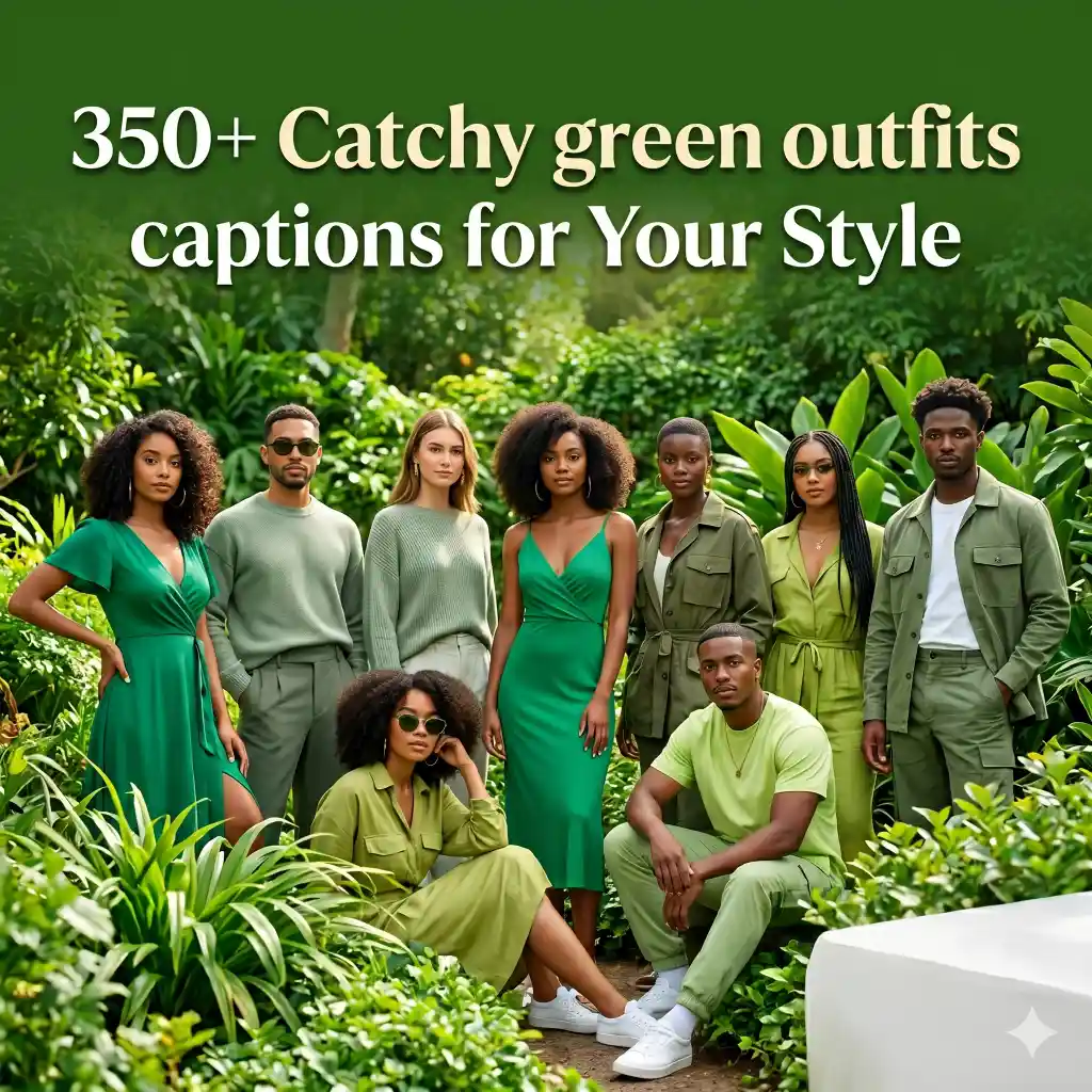Green Outfits Captions