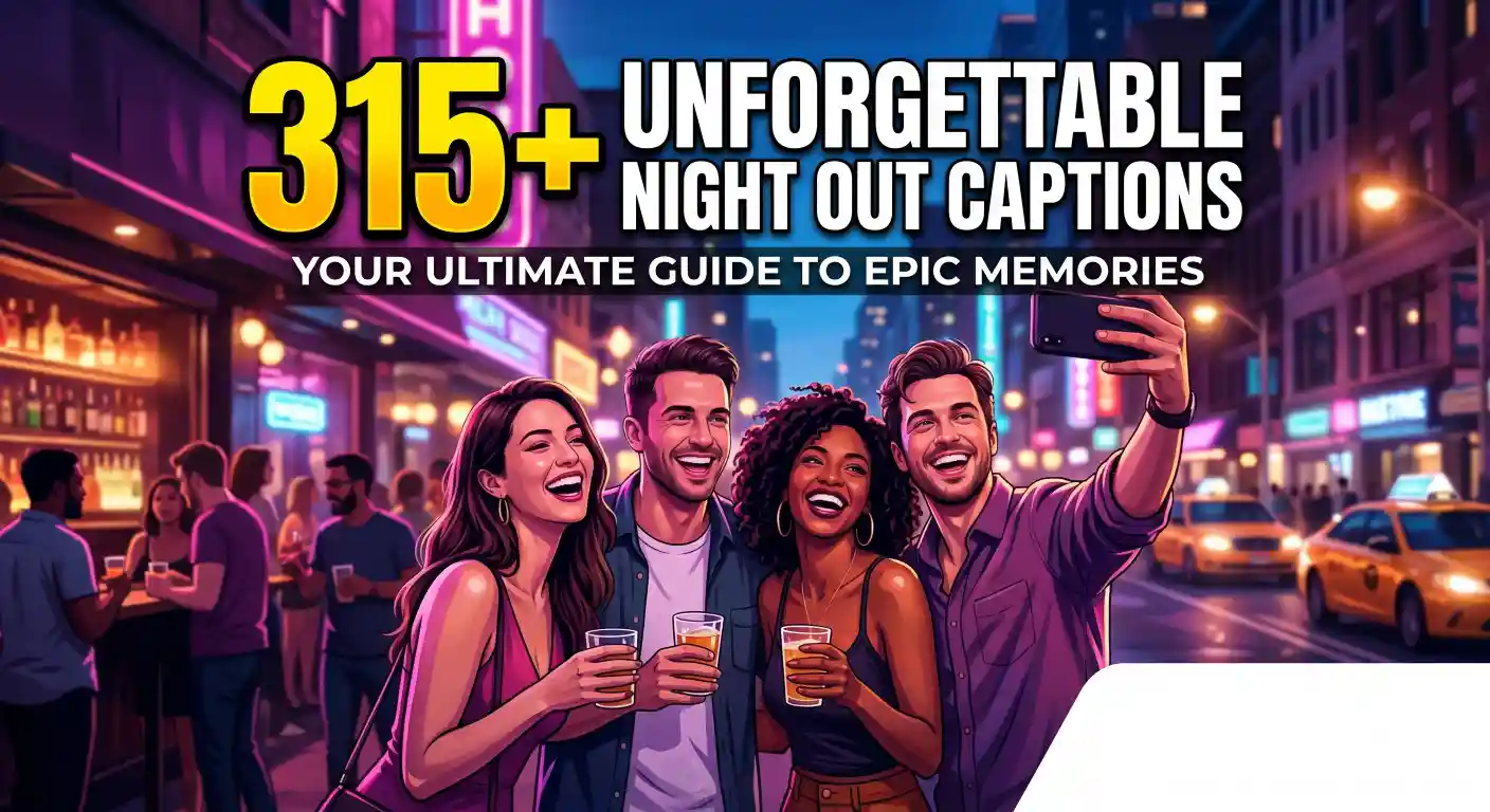 night out captions